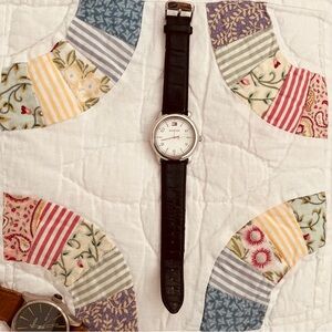 Tommy Hilfiger Black and Silver Watch